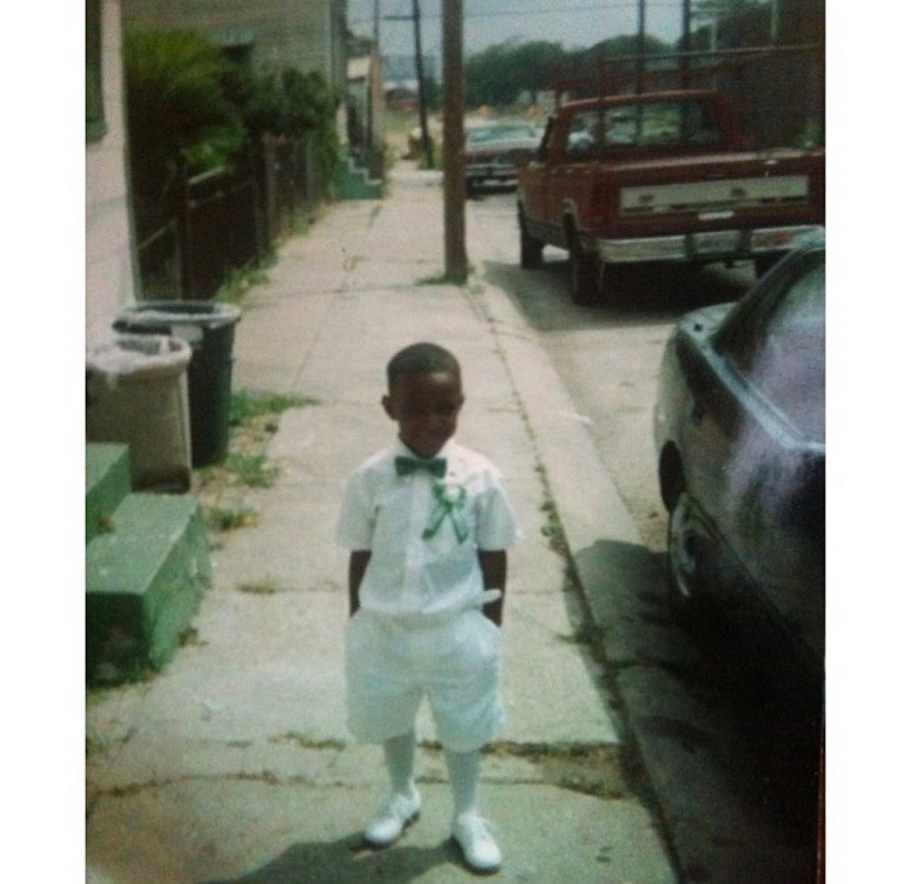 boy in white suit